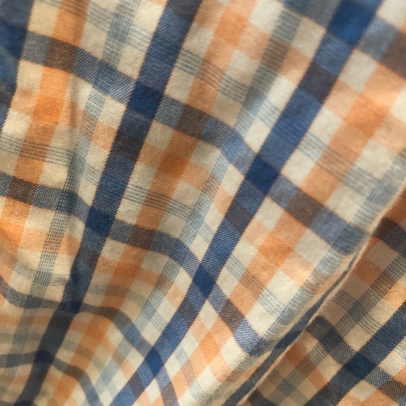 Izod Blue and orange striped button down - Picture 3 of 4